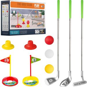 Liberry Kids Golf Clubs for 3 4 5 6 Years Old, Retractable Toddler Golf Set with Storage Bag, Outdoor Indoor Sports Toy for Boys Girls Birthday Gift