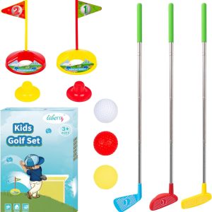 Liberry Kids Golf Club Set, Retractable Toy Golf Clubs for Toddlers, Mini Golf Set for Children Age 2 3 4 5 Years Old